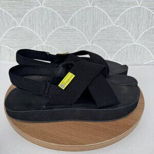 The Healing Sole Everett Womens Orthopedic Recovery Sandals W8 Black GUC Plantar